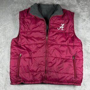 University of Alabama Crimson Tide Reversible Puffer Fleece Vest Men’s XXL